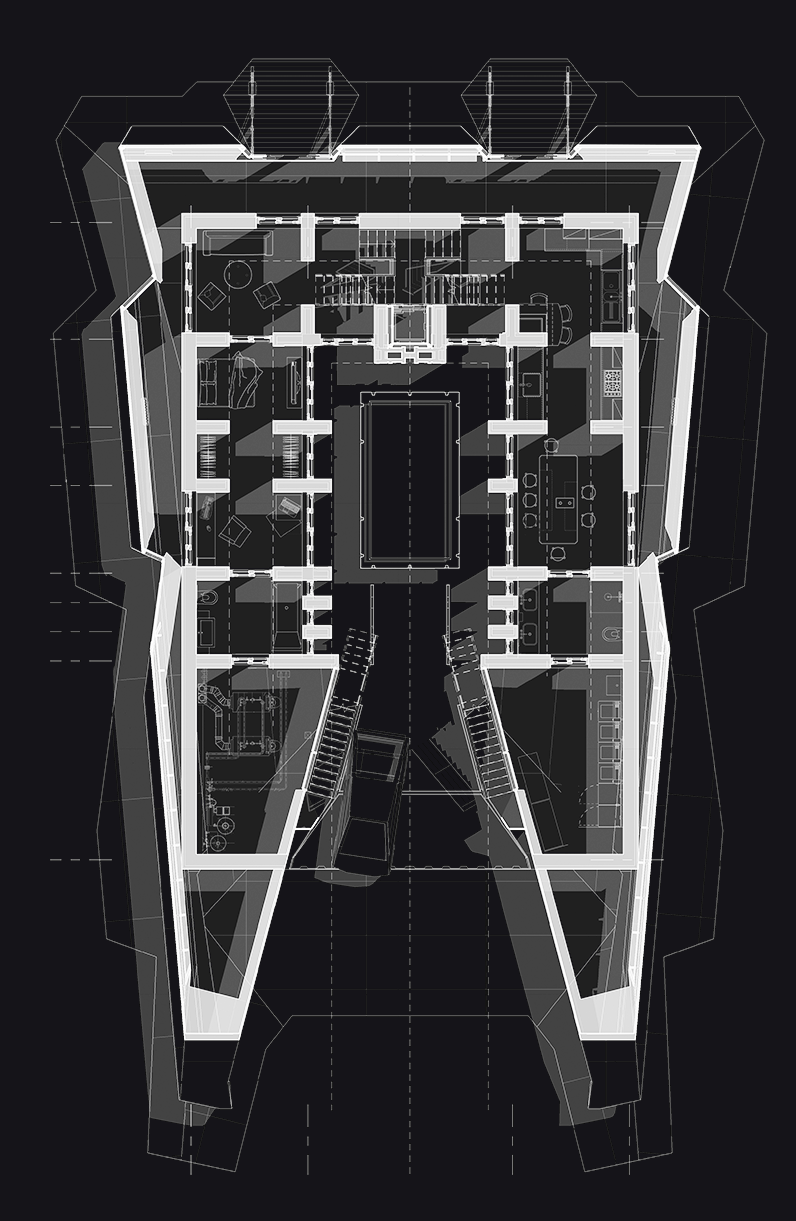 Level - X underground plan
